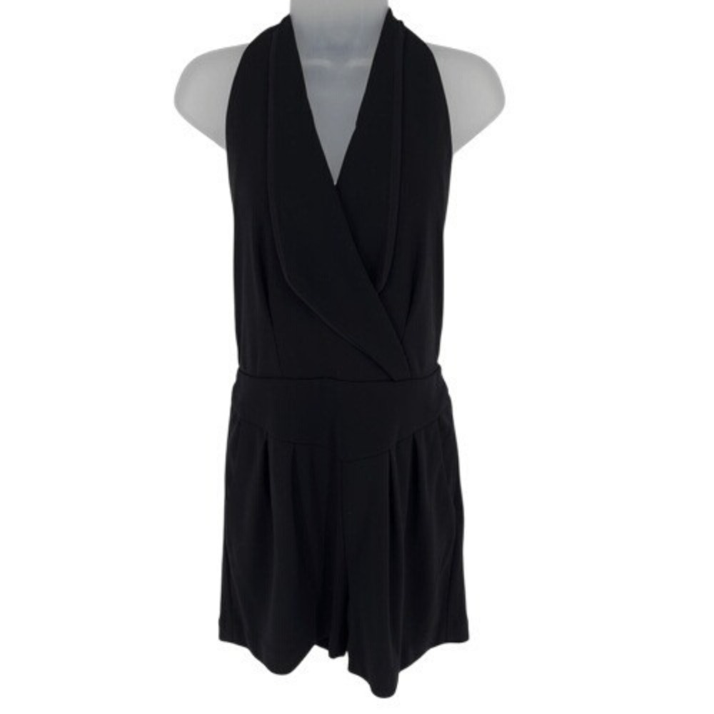 Leifsdottir‎ Black Halter Romper 6 Backless
